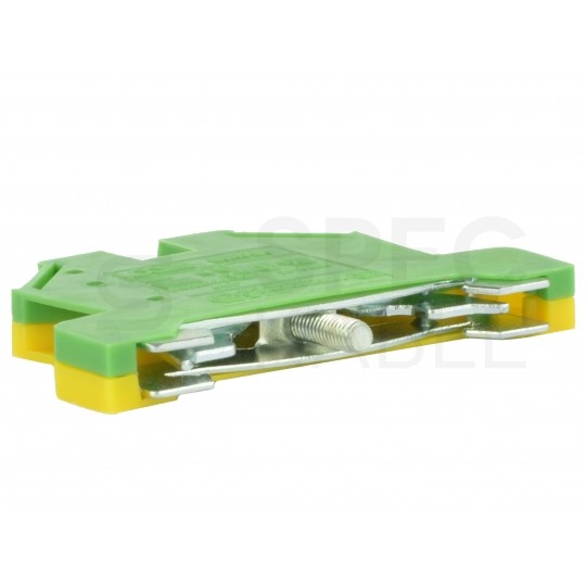 Złączka szynowa 1-torowa ZUG 2,5-4mm2 24A żółto-zielona