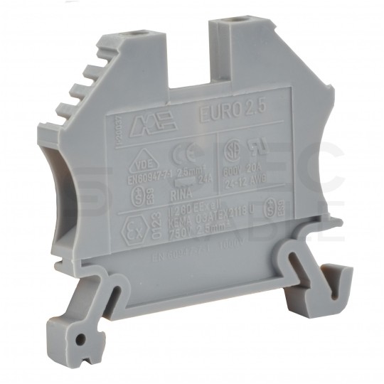 Złączka szynowa 1-torowa ZUG 2,5mm2 24A szara