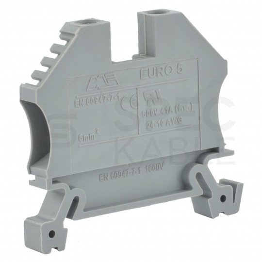 Złączka szynowa 1-torowa ZUG 6mm2 41A szara