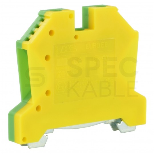 Złączka szynowa 1-torowa ZUG 6mm2 41A żółto-zielona