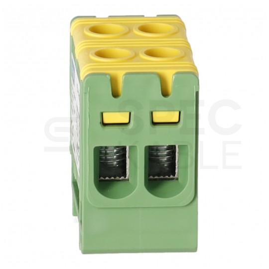 Złączka szynowa 2-torowa Al/Cu 1,5-16mm2 na TH35 żółto-zielony FJ-E16/2/D HEDO