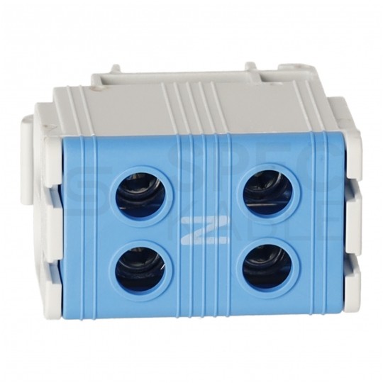 Złączka szynowa 2-torowa Al/Cu 2,5-50mm2 na TH35 niebieski FJ-E50/2/B HEDO