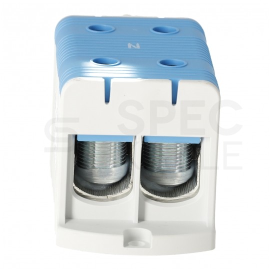 Złączka szynowa 2-torowa Al/Cu 35-240mm2 na TH35 niebieski FJ-E240/2/B HEDO