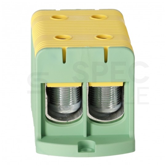 Złączka szynowa 2-torowa Al/Cu 35-240mm2 na TH35 żółto-zielony FJ-E240/2/D HEDO