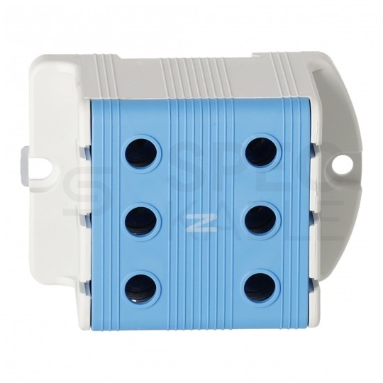 Złączka szynowa 3-torowa Al/Cu 16-95mm2 na TH35 niebieski FJ-E95/3/B HEDO