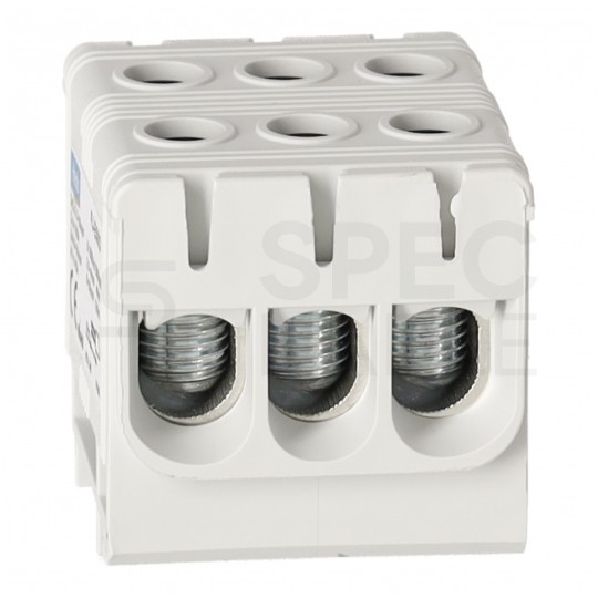 Złączka szynowa 3-torowa Al/Cu 2,5-50mm2 na TH35 szary FJ-E50/3 HEDO