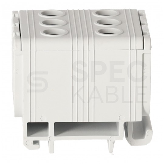 Złączka szynowa 3-torowa Al/Cu 2,5-50mm2 na TH35 szary FJ-E50/3 HEDO