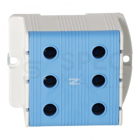 Złączka szynowa 3-torowa Al/Cu 35-150mm2 na TH35 niebieski FJ-E150/3/B HEDO