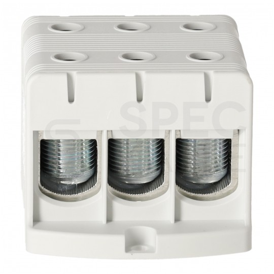 Złączka szynowa 3-torowa Al/Cu 35-150mm2 na TH35 szary FJ-E150/3 HEDO