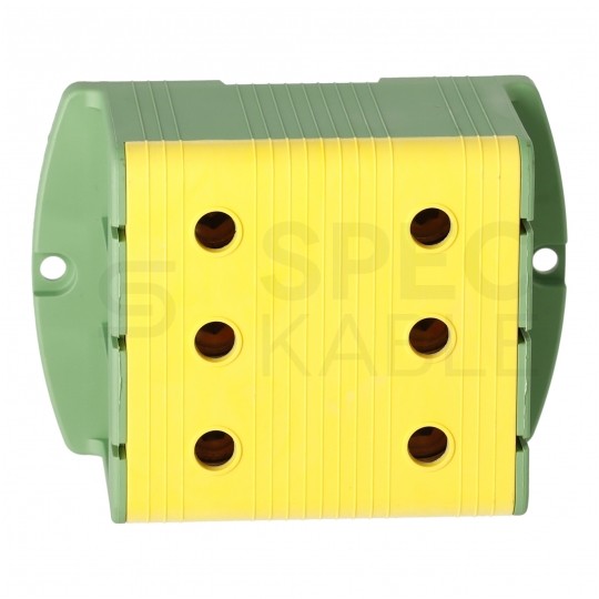 Złączka szynowa 3-torowa Al/Cu 35-240mm2 na TH35 żółto-zielony FJ-E240/3/D HEDO