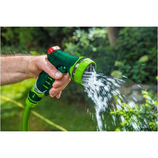 Zraszacz pistoletowy ogrodowy regulowany (7-funkcyjny) do węża 1/2" - 3/4" VERTO 15G707