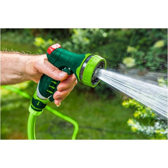 Zraszacz pistoletowy ogrodowy regulowany (7-funkcyjny) do węża 1/2" - 3/4" VERTO 15G707