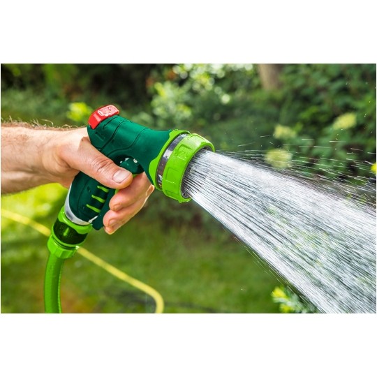 Zraszacz pistoletowy ogrodowy regulowany (7-funkcyjny) do węża 1/2" - 3/4" VERTO 15G707