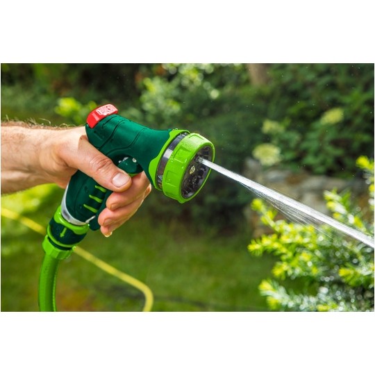 Zraszacz pistoletowy ogrodowy regulowany (7-funkcyjny) do węża 1/2" - 3/4" VERTO 15G707