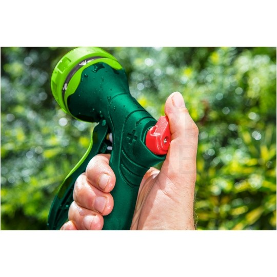 Zraszacz pistoletowy ogrodowy regulowany (7-funkcyjny) do węża 1/2" - 3/4" VERTO 15G707
