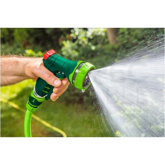 Zraszacz pistoletowy ogrodowy regulowany (7-funkcyjny) do węża 1/2" - 3/4" VERTO 15G707