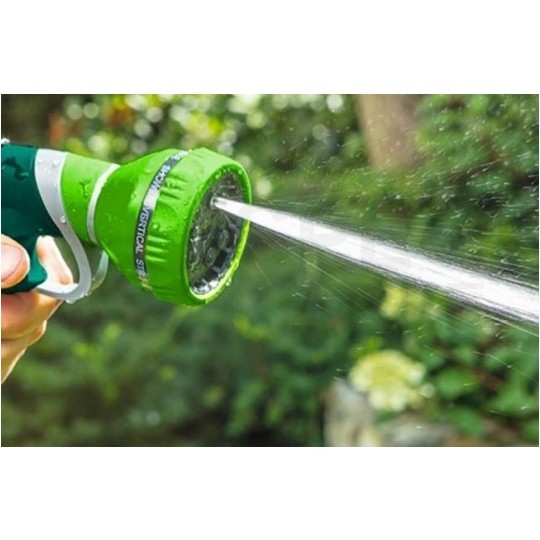 Zraszacz pistoletowy ogrodowy regulowany (9-funkcyjny) do węża 1/2" - 3/4" VERTO 15G702