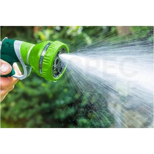 Zraszacz pistoletowy ogrodowy regulowany (9-funkcyjny) do węża 1/2" - 3/4" VERTO 15G702
