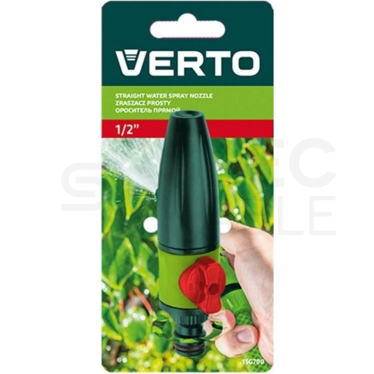 Zraszacz prosty ogrodowy regulowany do węża 1/2" - 3/4" VERTO 15G700