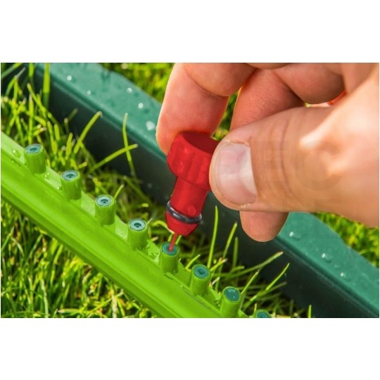 Zraszacz wahadłowy ogrodowy oscylacyjny regulowany do nawadniania trawnika (12x18m) VERTO 15G770