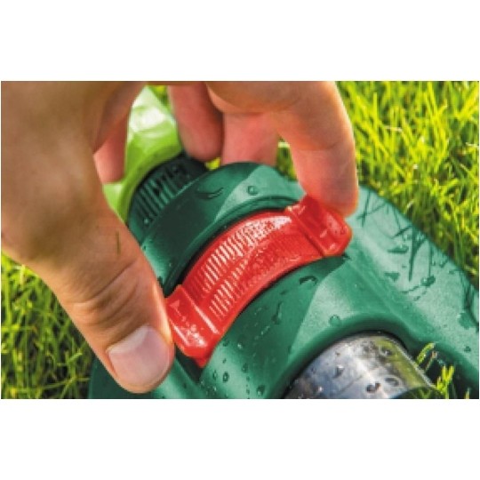 Zraszacz wahadłowy ogrodowy oscylacyjny regulowany do nawadniania trawnika (12x18m) VERTO 15G770