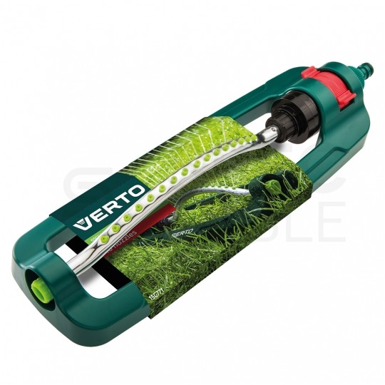 Zraszacz wahadłowy ogrodowy oscylacyjny regulowany do nawadniania trawnika (13x18m) VERTO 15G771