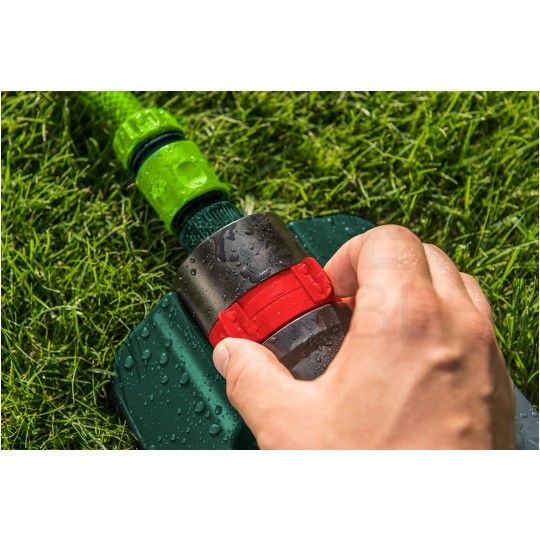 Zraszacz wahadłowy ogrodowy oscylacyjny regulowany do nawadniania trawnika (15x19m) VERTO 15G772