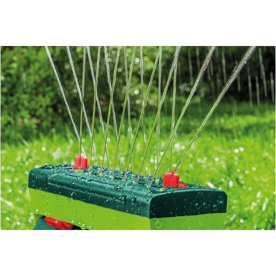 Zraszacz wahadłowy ogrodowy oscylacyjny wielokierunkowy do nawadniania trawnika (14x19m) VERTO 15G773
