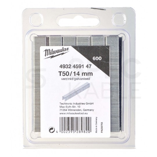 Zszywki do kabli 14mm 600 szt M12 BST MILWAUKEE