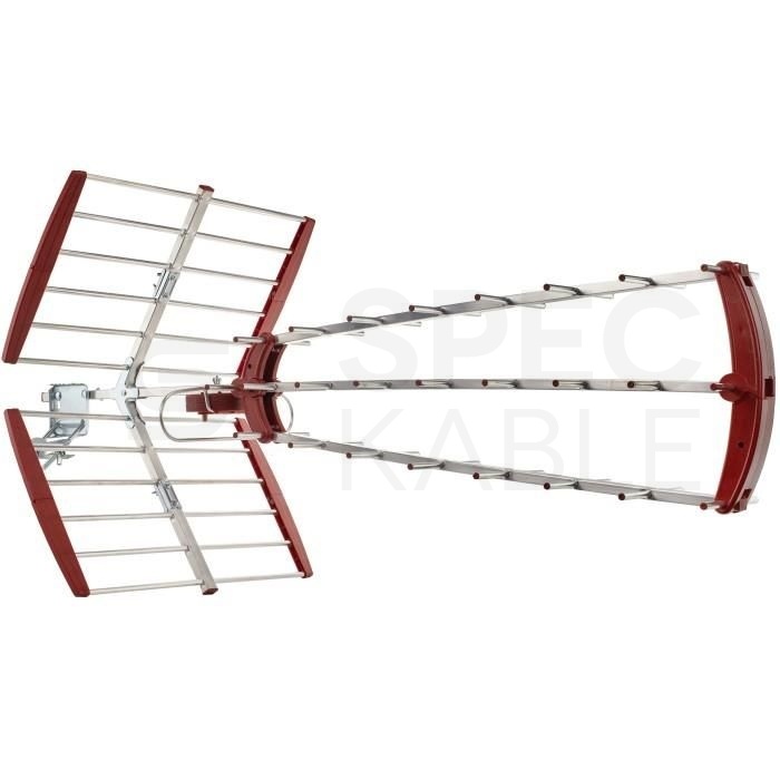 Antena TV DVB-T UHF kierunkowa 38elementy, zysk 17dB, symetryzator,filtr LTE