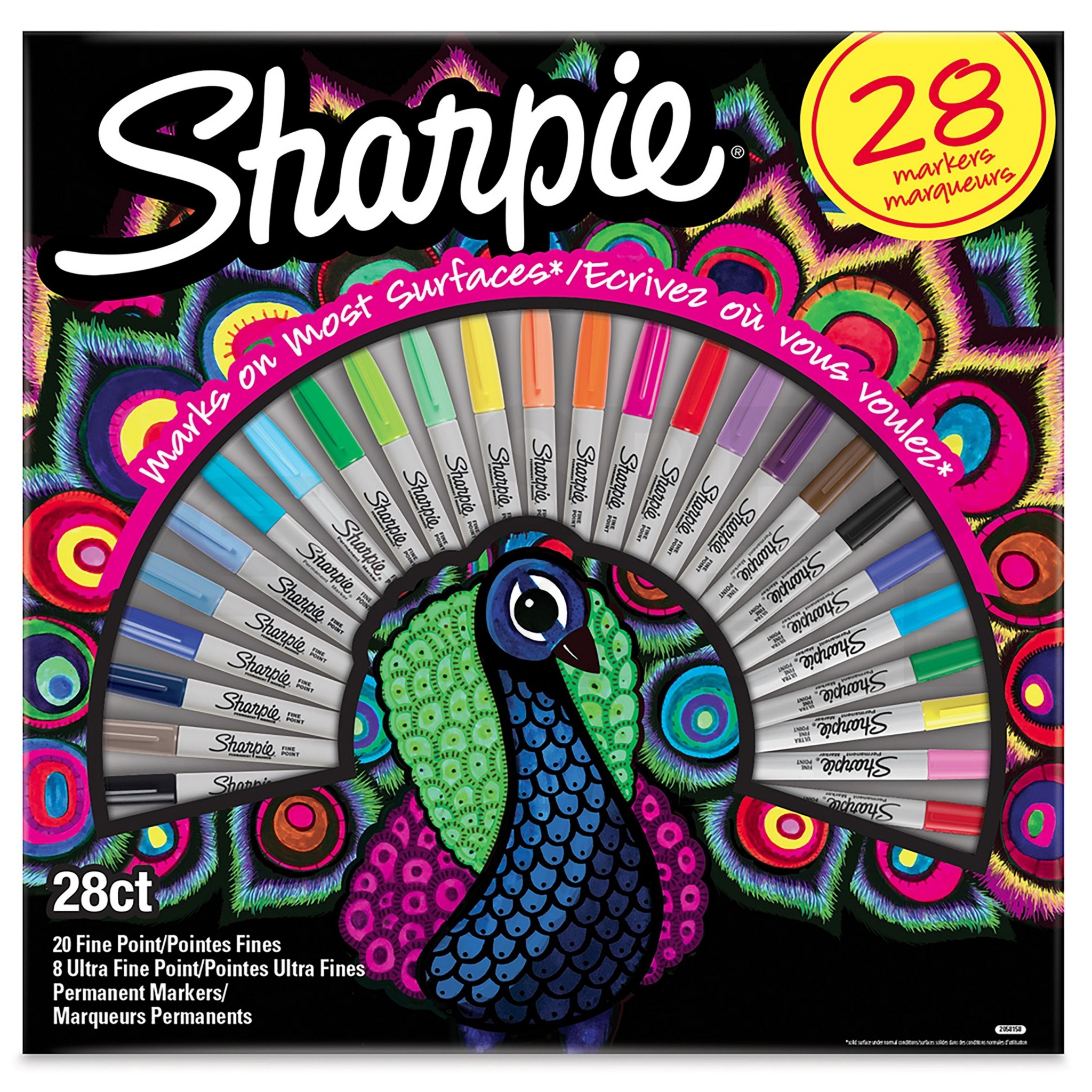 Sharpie 2061128 Fine Point Permanent Markers, Assorted, Pack of 20