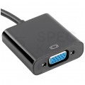 Adapter DisplayPort -> SVGA (D-Sub 15-pin) Full HD (wtyk / gniazdo) czarny 20cm LANBERG