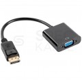 Adapter DisplayPort -> SVGA (D-Sub 15-pin) Full HD (wtyk / gniazdo) czarny 20cm LANBERG