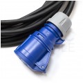 Adapter kempingowy gniazdo 3P 16A / wtyk 2P+Z Uni-Schuko 16A 230V IP44 na kablu OW 3x2,5mm2 0,5m