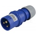 Adapter kempingowy wtyk 3P 16A / listwa zasilająca gumowa 4x 2P+Z 16A 230V IP44 na kablu OW 3x2,5mm2 0,5m