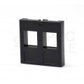 Adapter keystone podwójny 2M 45x45 czarny Mediabox