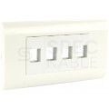 Adapter keystone pojedynczy 1M 22,5x45 biały Mediabox Alantec