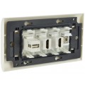 Adapter keystone pojedynczy 1M 22,5x45 biały Mediabox NEKU