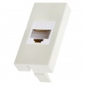 Adapter keystone pojedynczy 1M 22,5x45 biały Mediabox NEKU