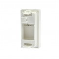 Adapter keystone pojedynczy z przesłoną 1M 22,5x45 biały Mediabox