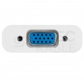 Adapter mini DisplayPort -> SVGA (D-Sub 15-pin) Full HD (wtyk / gniazdo) biały 23cm