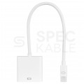 Adapter mini DisplayPort -> SVGA (D-Sub 15-pin) Full HD (wtyk / gniazdo) biały 23cm