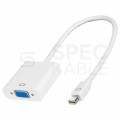 Adapter mini DisplayPort -> SVGA (D-Sub 15-pin) Full HD (wtyk / gniazdo) biały 23cm