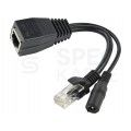 Adapter PoE do sieci LAN 2-częściowy (gniazdo DC + wtyk / gniazdo RJ45 8p8c) + (wtyk DC + wtyk / gniazdo RJ45 8p8c)