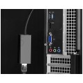 Adapter sieciowy USB 3.0 A / Gigabit Ethernet RJ45 [8p8c] (wtyk / gniazdo) srebrny 12cm