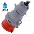 Adapter siłowy wtyk [5p] 16A / 3x gniazdo [2P+Z] 16A 230V IP44 na kablu OW 3x1,5mm2 0,5m
