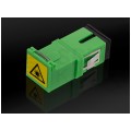 Adapter światlowodowy FO SM simplex SC/APC-SC/APC SLIM z klapką zabezpieczajacą