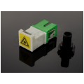 Adapter światlowodowy FO SM simplex SC/APC-SC/APC SLIM z klapką zabezpieczajacą TLC