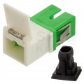 Adapter światlowodowy FO SM simplex SC/APC-SC/APC SLIM z klapką zabezpieczajacą TLC