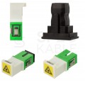 Adapter światlowodowy FO SM simplex SC/APC-SC/APC SLIM z klapką zabezpieczajacą TLC